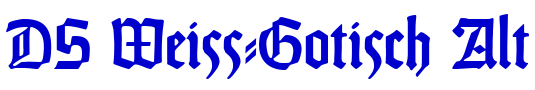 DS Weiss-Gotisch Alt 字体